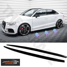 TOP SELLER Sotto Minigonne per AUDI🩵A3 8P 8V 8Y *RS-Look* Laterali Nero ABS