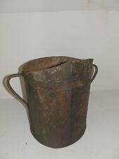 Antico Portacarbone in ferro con manici attrezzo Antico di Casa Rurale anni '50