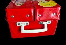 Case valigetta borsa rossa per bambole tipo Barbie Carrà vintage 70s European