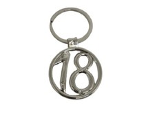 portachiavi METALLO festa compleanno 25 30 40 50 60 anni alto 9 cm  BOMBONIERE