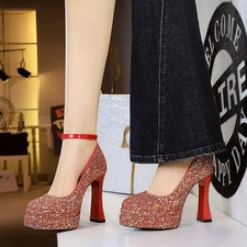 Decolte Rosse Glitter Tacco