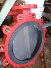 Valvola a farfalla Ultra Flo rossa 10" stile 12 lug 422-10"