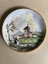 PIATTO CERAMICA GUERRIERI MURANO ANNI 40/50 CASTELLI