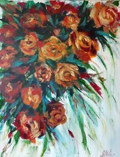Rose quadro fiori arte