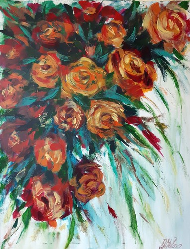 Rose quadro fiori - , arte