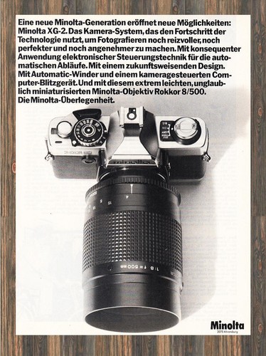 Minolta pubblicità - minolta, xg-2