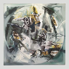 Quadro su tela Francesco Costanzo arte astratta moderna grande tecnica mista