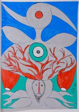 August Linder / tecnica mista / monogrammata / designata dal 2004 / verso / 188