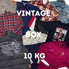 BOX STOCK LOTTO 10 KG ABBIGLIAMENTO VINTAGE / SECOND HAND UOMO E DONNA INVERNALE