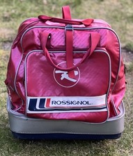 Trolley/zaino con ruote ROSSIGNOL vintage di qualità. Borsa da sci rosa brillante