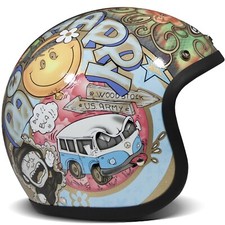 Casco Jet DMD Woodstock Retro Moto - Leggero, Sicuro, Vintage