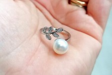 Anello argento 925 con perla e