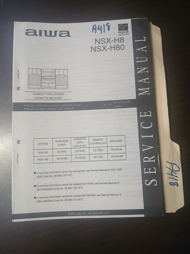 Aiwa nsx h80 manuale - aiwa, nsx-h8,h80