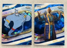 Scheda Genie Disney Sapphire Topps Chrome 2025 #183 & #186 Aladdin Zaffiro Blu
