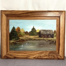 Vintage Painting Wood Panel