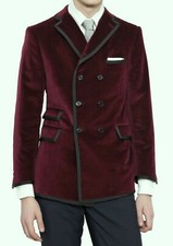 Giacche Smoking Maroon Da Uomo Eleganti Di Lusso Per Feste Di Gala