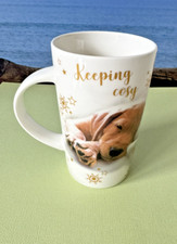Dog Keeping Cosy  Latte Mug
