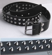 CINTURA CON BORCHIE CONO 2 FILE ROCK PUNK METAL