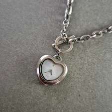 Collana con ciondolo: orologio a forma di cuore TCM