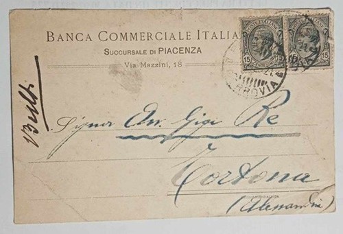 Cartolina postale banca - postale,