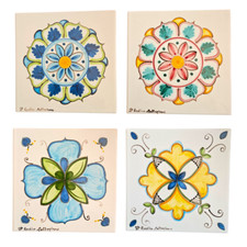 Piastrelle Mattonelle in Ceramica di Caltagirone decorate a mano 20cm