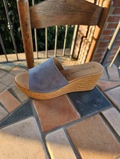 Ciabattone Alto Artigianale Donna Finto Sughero Jeans N.37