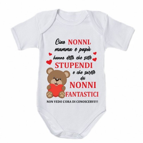 Body neonato ciao nonni - neonato,
