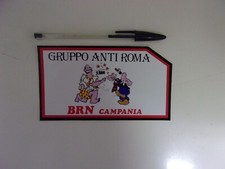 Adesivo ultras Milan Brigate BRN Campania anni 80 originale vintage