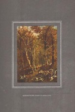 GIUSEPPE PALIZZI  DURANTE UNA CACCIA AL CERVO CACCIATORE CANI SCENA STAMPA 1933