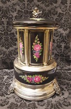 Reuge Lipstick Cigarette Holder Music Box Carousel Vintage Italy