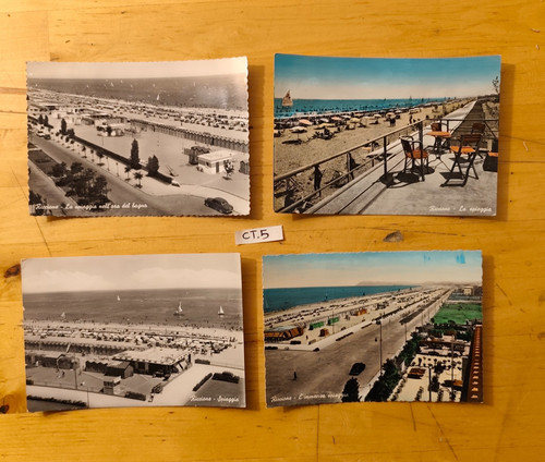 Cartoline riccione anni - cartoline, x4