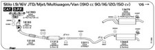 TUBO AL COLLETTORE MARMITTA PER FIAT Stilo 1.9 16V JTD/Mjet/Multivagon/Van 1910
