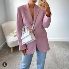 ZARA BLAZER ROSA TAGLIO DRITTO