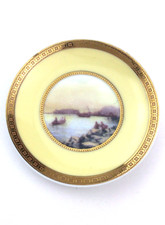 Piattino In Porcellana Di Limoges Manifattura Francese Collezione Artigianale