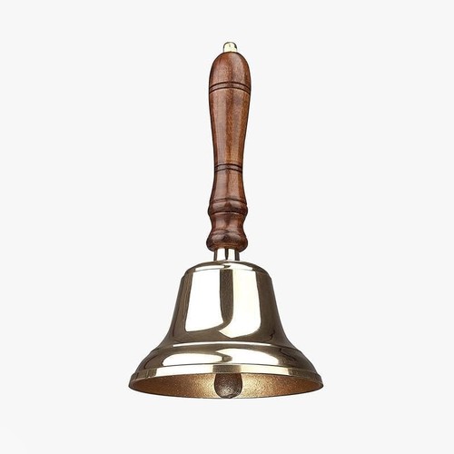 Wooden handle brass - handle, bell