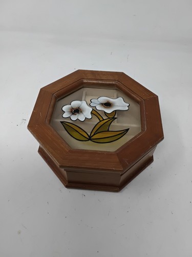 Vintage mele stained glass lid - vintage,