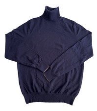 Maglione Brunello Cucinelli Uomo Girocollo 100% Cashmere Navy - Taglia 52