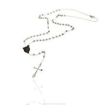 collana rosario acciaio