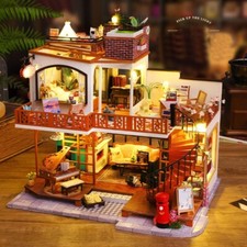 Casa modello giocattolo Shiguanglili fai da te 3D puzzle in legno casa delle bambole per adulti regalo