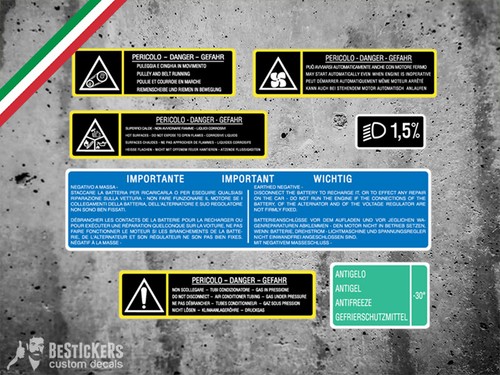 Kit adesivi etichette vano - adesivi,