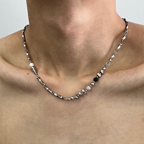 Collana uomo titanio con - collana,