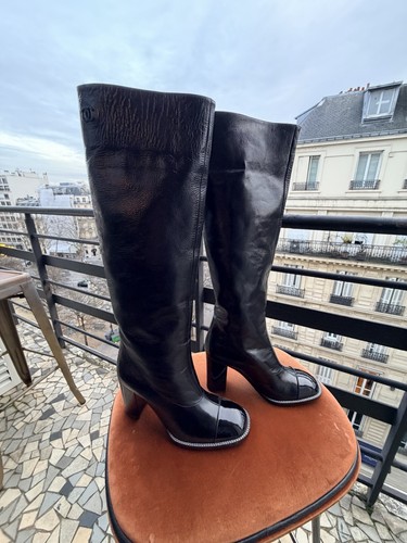 Chanel bottes cuir - en, –