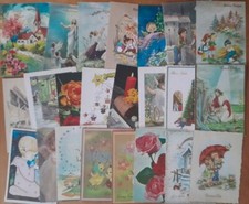 STOCK DI 80 CARTOLINE AUGURALI A BASSISSIMO COSTO - FORMATI VARI