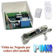 KIT CENTRALE TENDE DA SOLE x 1 MOTORE CON SENSORE SOLE VENTO PIOGGIA + TRASMETT.