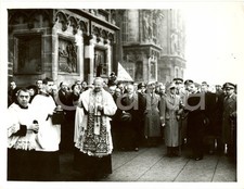 1938 MILANO Benedizione dei colombi viaggiatori sul sagrato del DUOMO *Foto