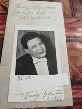 LUIGI INFANTINO TENORE foto bianco nero 1954 autografo e dedica (SARAH FERRATI)