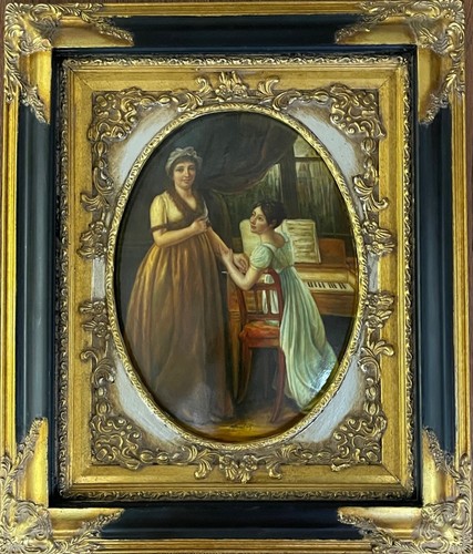 Dipinto olio gesso - olio, su