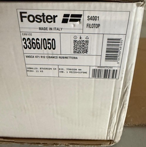 Foster lavello cucina filotop