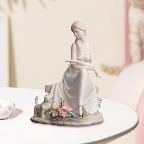 Statuetta ceramica signora - di,