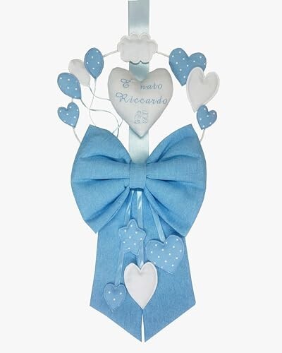 Fiocco nascita azzurro - nascita,